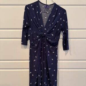 Navy Seraphine Maternity Dress - Size 10
